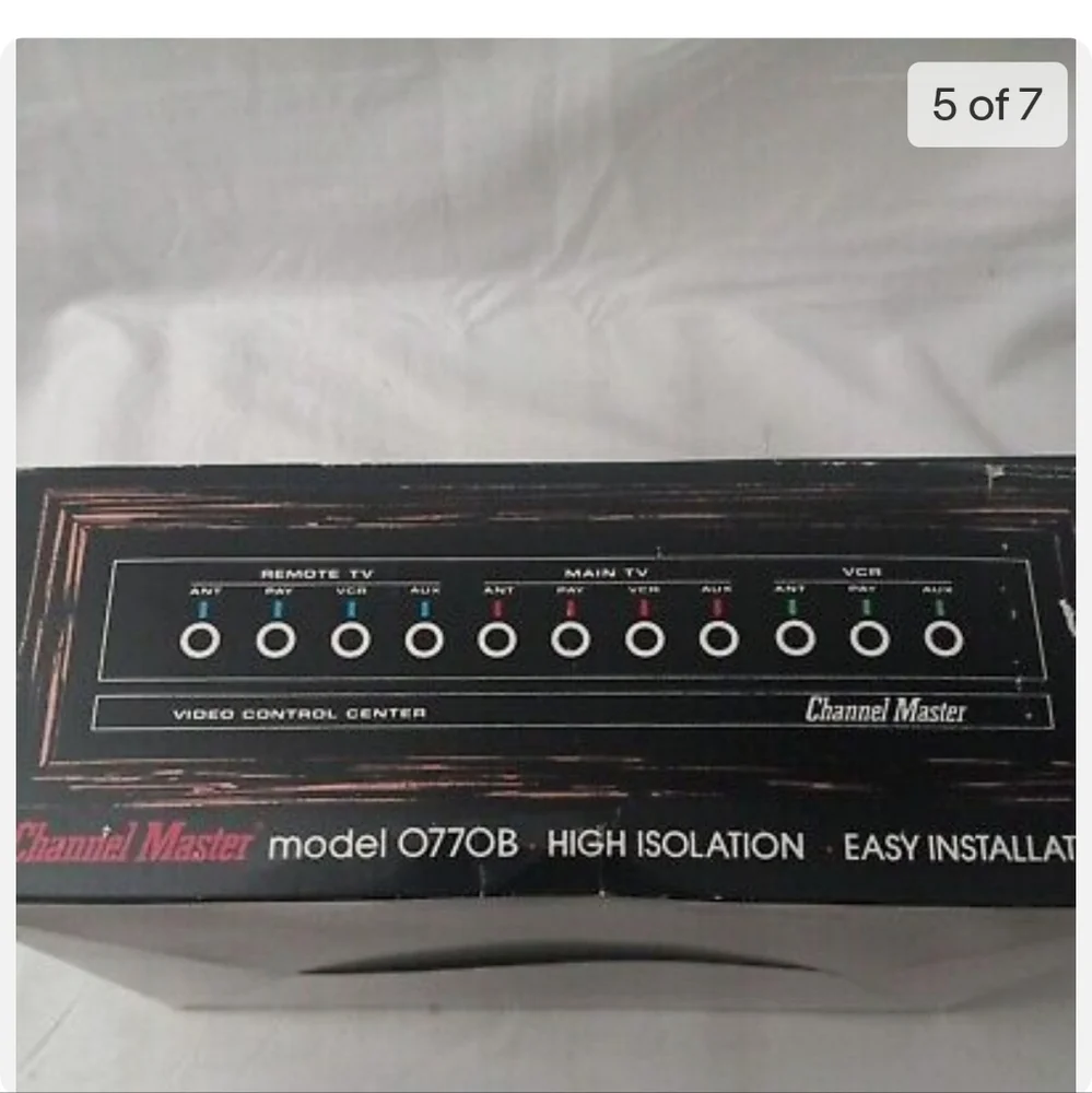 channel master video control center model 0770B remote main TV VCR used vintage